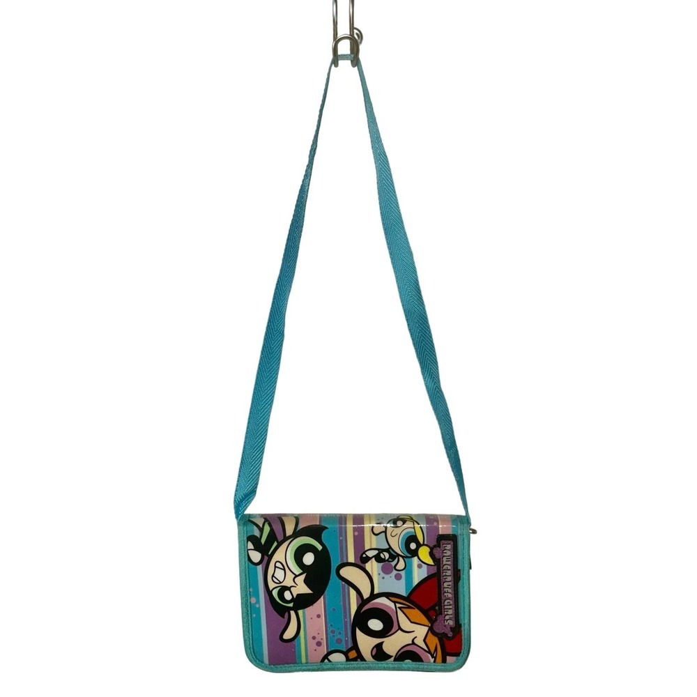 Vintage Y2K PowerPuff Girls Zip School Pencil Case Shoulder Bag 2000 Collectible